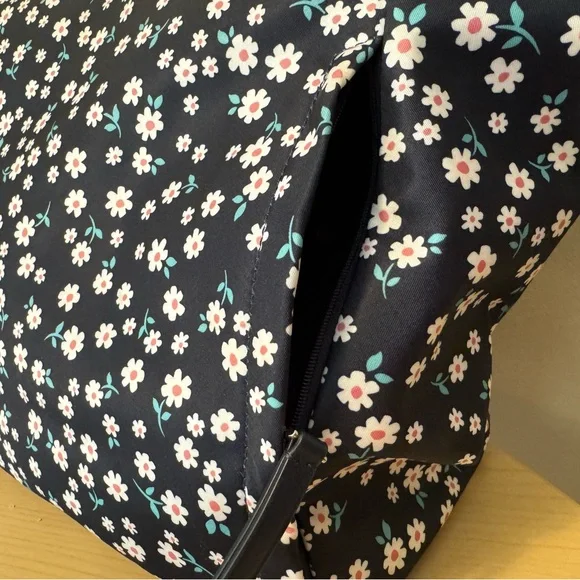 Kate Spade Jae Navy White Fleurette Floral Large Nylon Tote Bag NWOT - Picture 11 of 16
